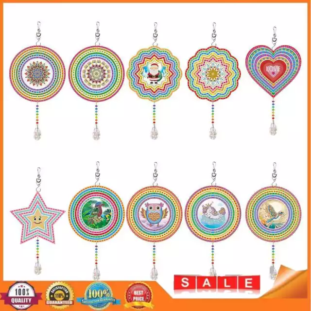 5D DIY Rhinestone Painting Kits Hanging Acrylic Pendant Crafts for Home Party