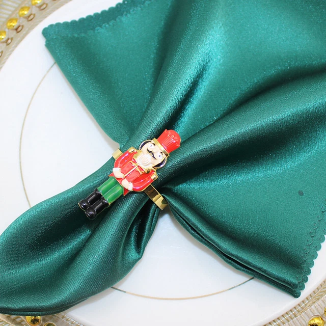 4 hebillas Cascanueces Servilleta Para Navidad,