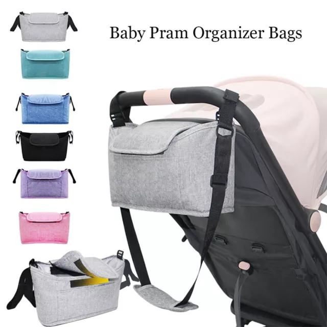 Baby Stroller Organiser Bag Buggy Pushchair Pram Storage Mummy Bag Bottle Holder