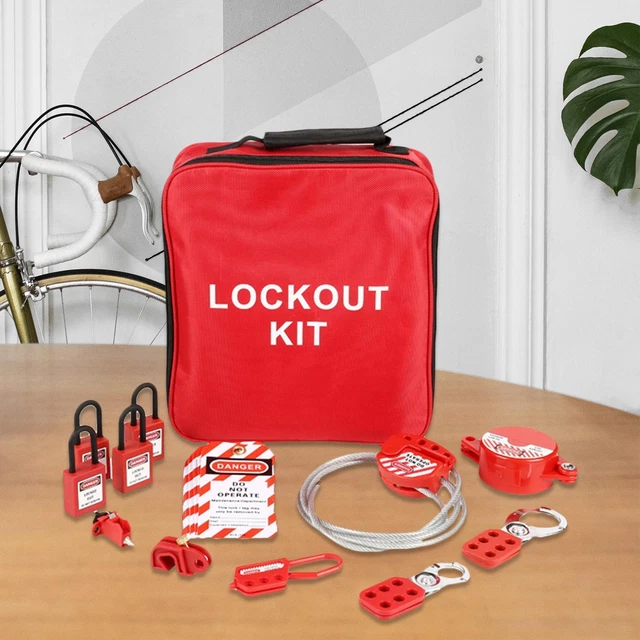 Industrial Lock Toolkit Multifunction, Breaker Lockouts Portable Waterproof