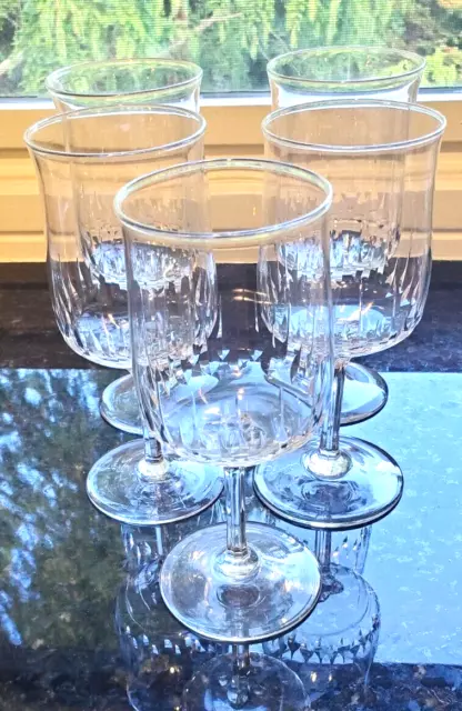 Set 5 Lenox Crystal Wine Goblets Pendant Pattern 6.25 inch