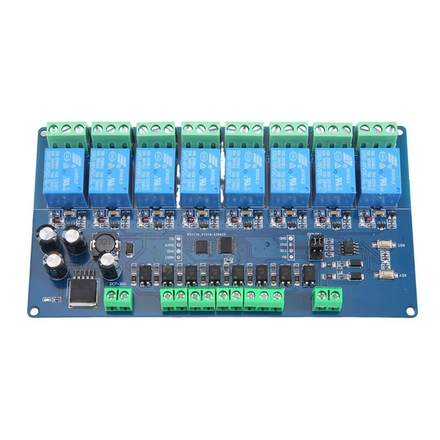 MODBUS-RTU 8 CHANNEL Relay Module Modbus RTU 8 Switch Input RS4852615 £ ...