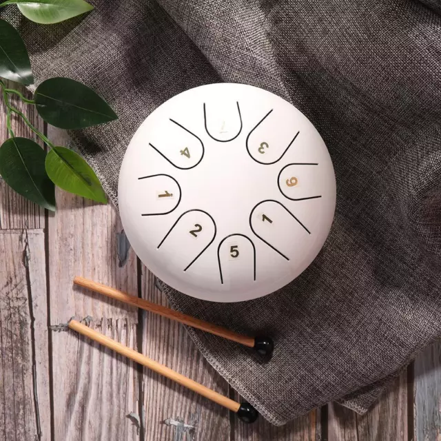 TTSAM 6"" Ethereal Steel Tongue Drum 8 Tune Hand Pan Drum Tank with Keys D