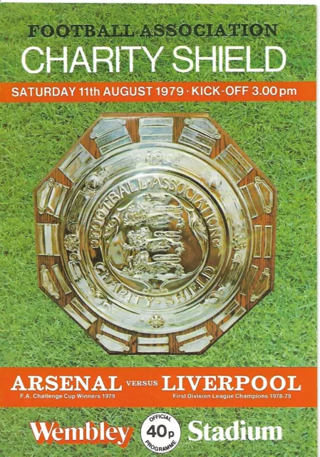 ARSENAL v LIVERPOOL 11th AUGUST 1979. (FREE POST IN UK)
