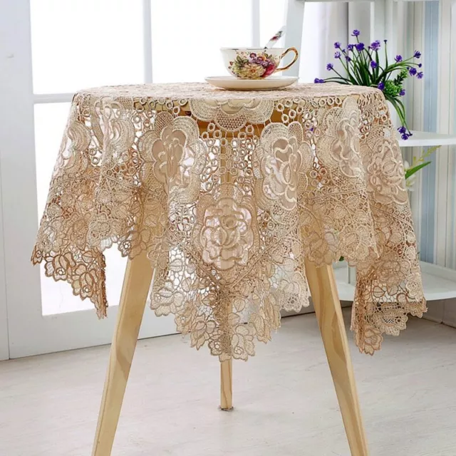 Luxury Vintage Embroider Table Cloth Lace Decorative Tablecloth Dining Table