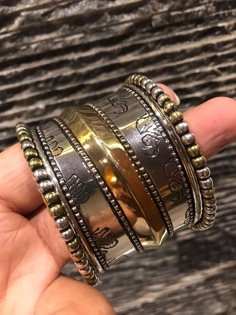 Gioielli Kada e Bangdi German Silver Oxidised Dual Tone con finitura...
