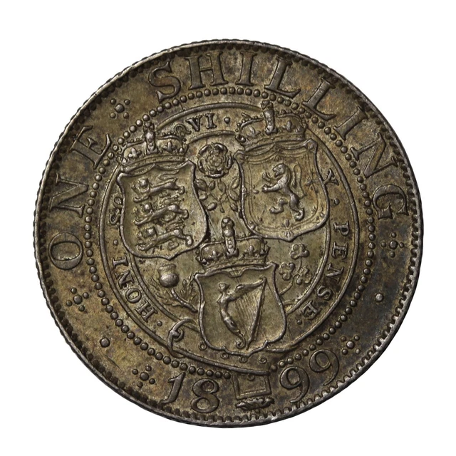 Great Britain 1899 Queen Victoria Silver Shilling Coin KM#780