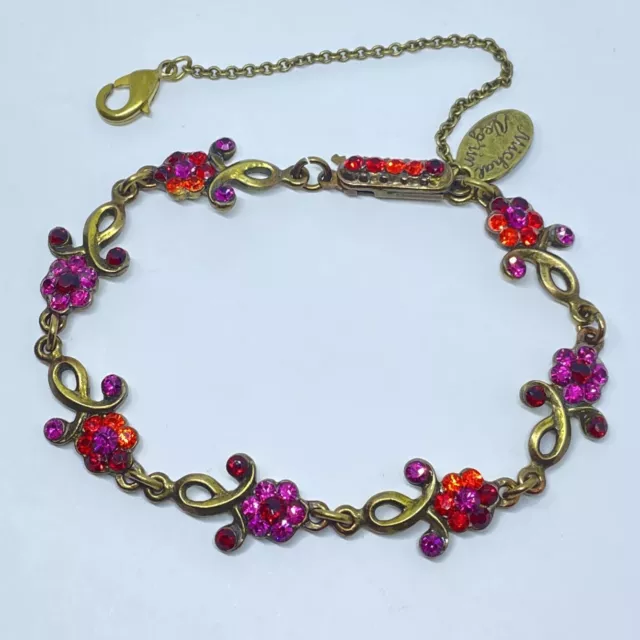 BRACELET Michal Negrin Romantic Crystals flowers Made in Israel