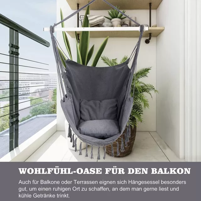 HÄNGESESSEL KORBSCHAUKEL KOMPLETT-SET as Globo Gartenmöbel Indoor  Outdoor EUR 899,99 - PicClick DE