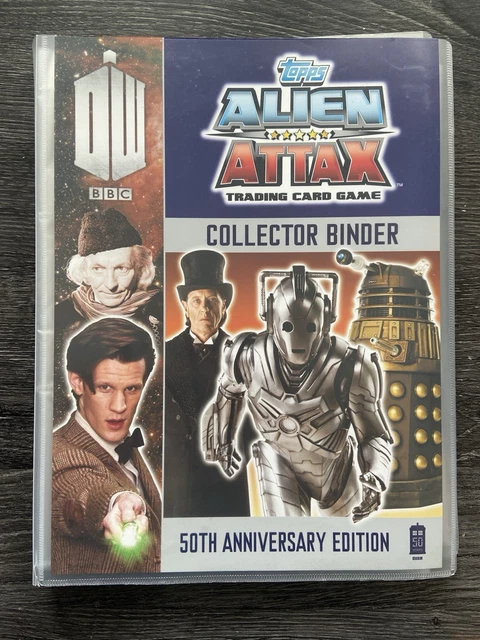DOCTOR WHO ALIEN Attax Collector Binder 50th Anniversary Edition 100% ...