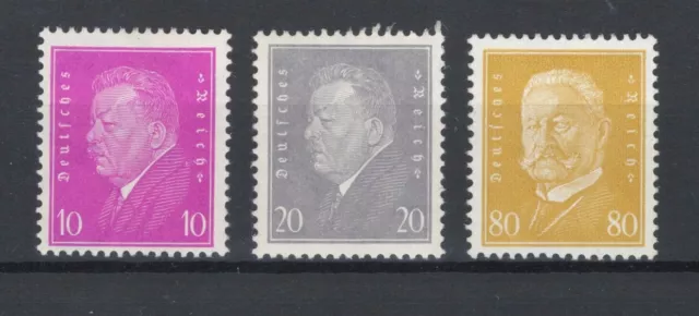 DR: REICHSPRÄSIDENTEN, MiNr. 435 - 437 ** POSTFRISCH, MICHEL 180,- €, gp.