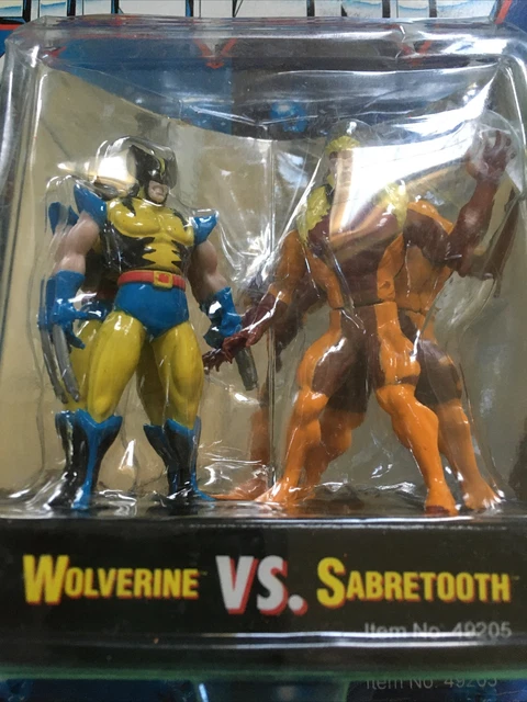 Marvel Comics X-Men Steel Mutants Action Figures Wolverine Vs Sabretooth 1994 2
