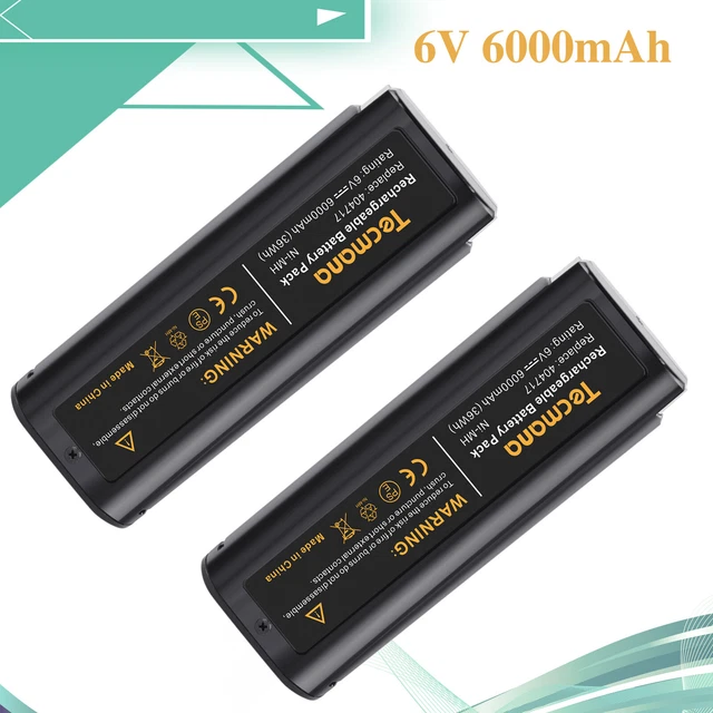2 Batteries 6Ah 6V Ni-MH – Compatibles Paslode IM350, IM250, IM50, IM65 – Tecmana