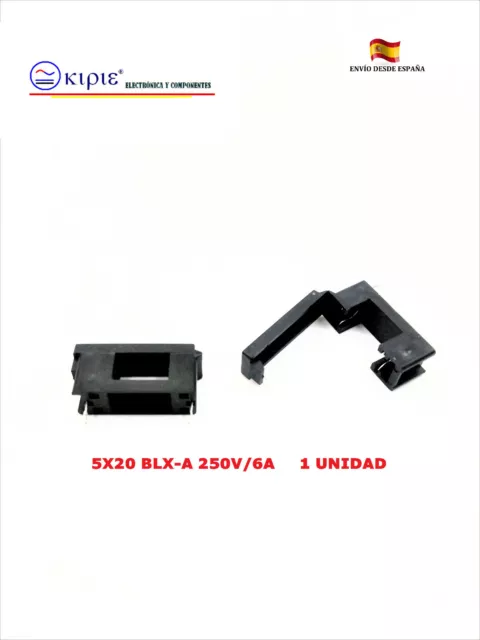 Portafusibles 5X20,Tapa Abatible Blx-A,Circuito Impreso,250V/6 A, 1 Unidad