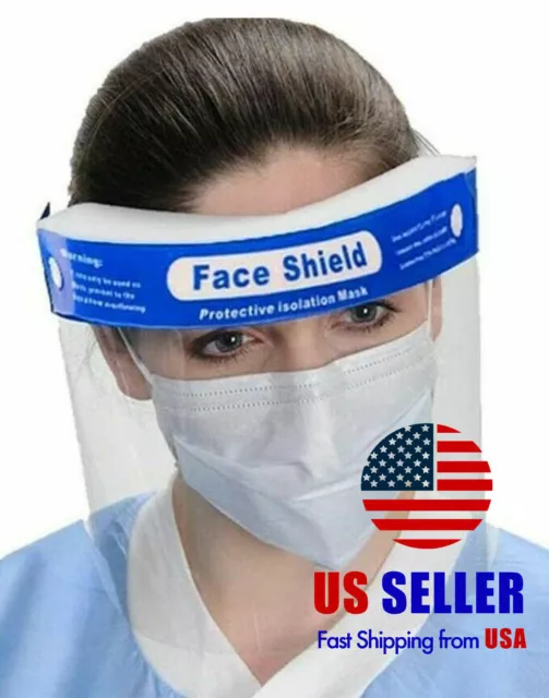 Safety Face Shield Reusable Full FaceShield Clear Washable Face Mask