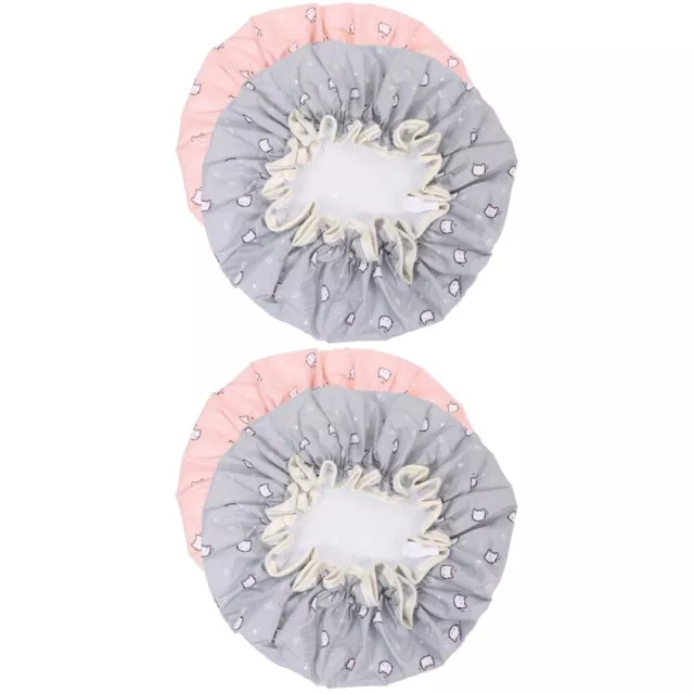 4 Pcs Extra Large Shower Cap Caps for Women Kids Bath Hair Miss