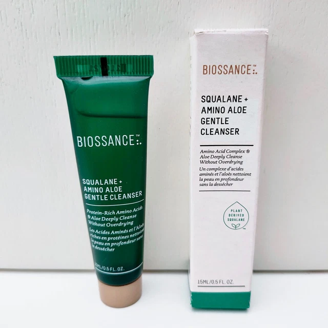 BIOSSANCE SQUALANE + Amino Aloe Gentle Cleanser, Travel Size, 15ml, New ...