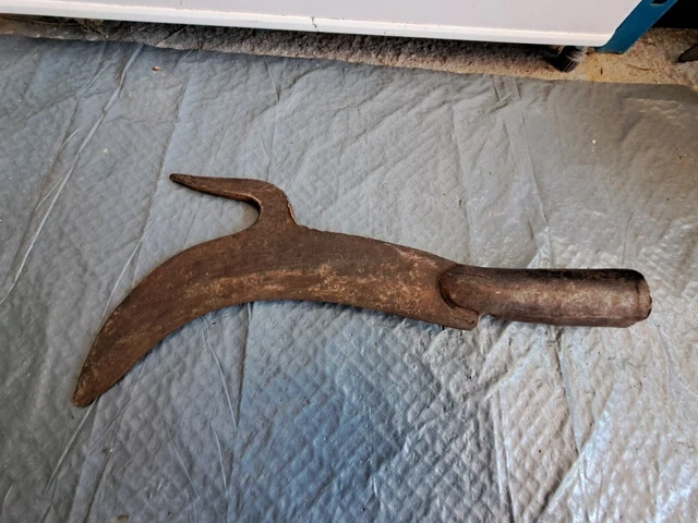 Ancien Coupe-betterave En Fer Forgé – Outil Du XIXe Siècle – Art Populaire