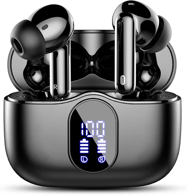 Wireless Earbuds, Bluetooth 5.3 Headphones In Ear with 4 ENC Noise Cancelling Mi