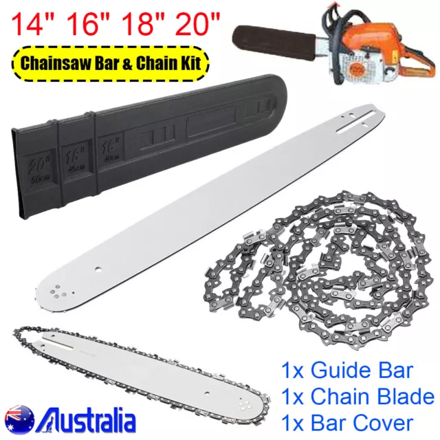 Chainsaw Bar & Chain Kit Fit 14" 16" 18" 20" Inch Stihl Husqvarna Ryobi Baumr-AG