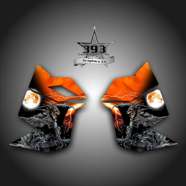 Ski Doo Rev Xp Snowmobile Sled Graphics Decal Sticker Side Panel Guardian Orange