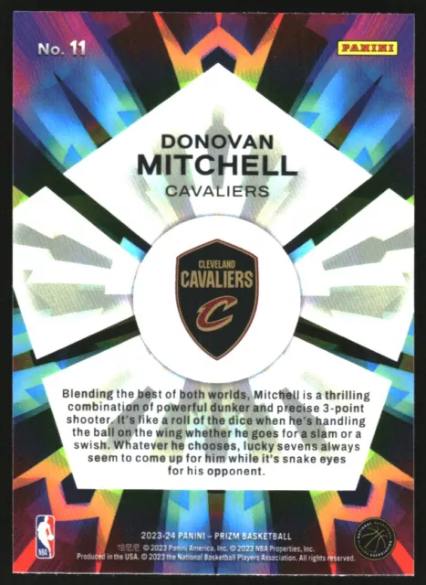 2023-24 PANINI PRIZM kaléidoscopique #11 Donovan Mitchell EUR 2,35 ...