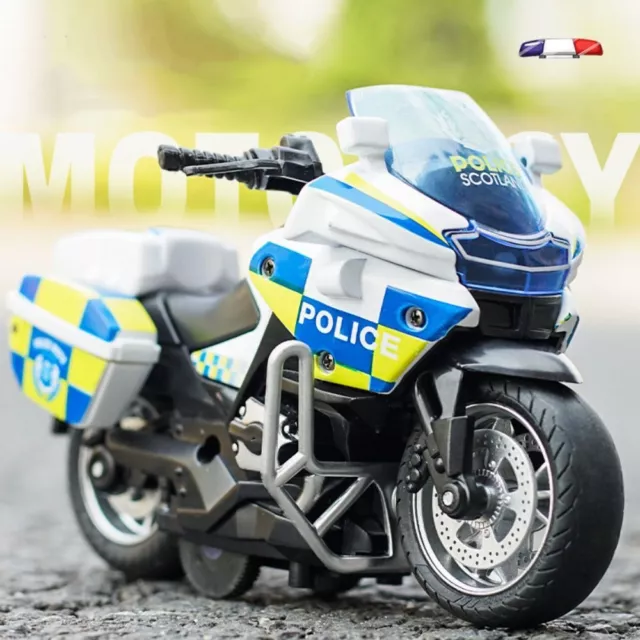 Fahrzeuge Zweirad Polizei Motorrad Modell Motorrad Spielzeug Legierung Auto zurückziehen