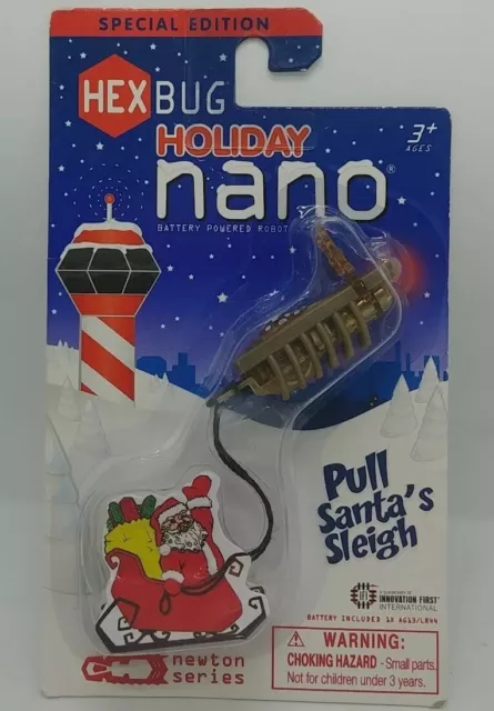 NIP - HEX BUG HOLIDAY NANO Pull Santa's Sleigh (N)