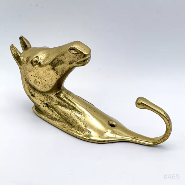 Vintage Brass Horse Head Coat Hooks, Coat Hook, Wall Hook Solid 13cm