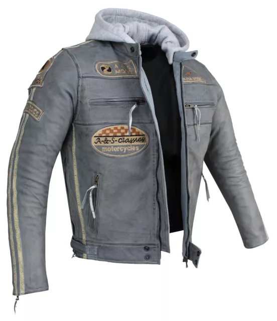 NEU Herren Motorrad Lamm Leder Jacke Biker Custom Freizeit Jacke mit Protektoren