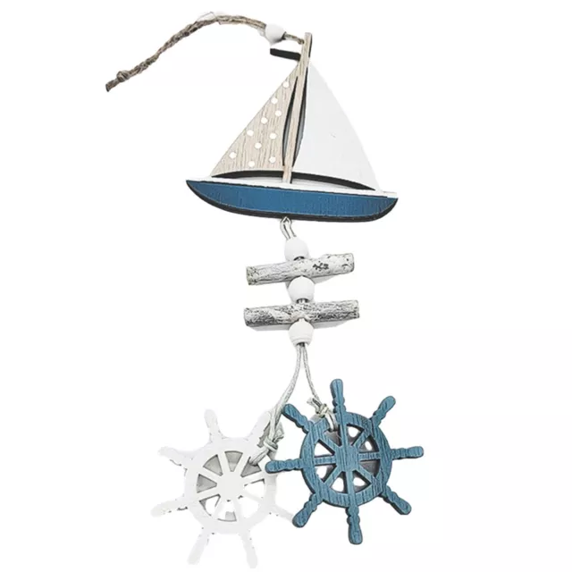 Sail Boat Wall Hanging Marine Sailing Boat Hanging Ornament with Anchor Decor