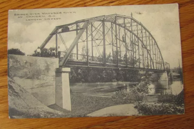 Antique 1911 Camden SC Postcard Wateree River Bridge