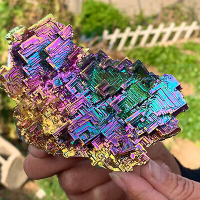 292G  ram Bismuth rainbow crystal elementBi gemstone Mineral specimen healing
