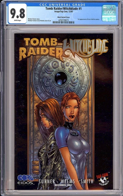 Tomb Raider/Witchblade #1 (Black Variant Cover) Image/Top Cow 1997 CGC 9.8