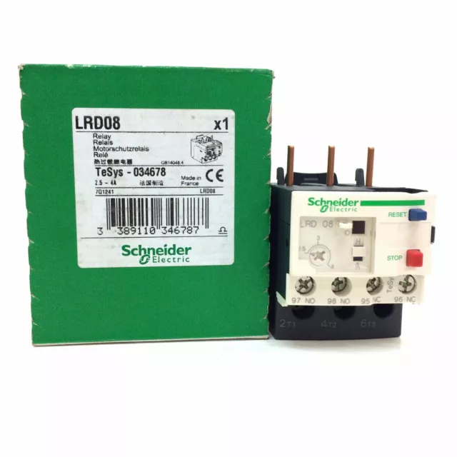 SCHNEIDER electric LRD08  relais de protection thermique moteur 2,5 à 4 A