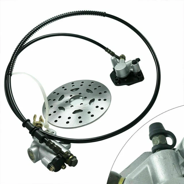 REAR HYDRAULIC BRAKE Master Caliper Assembly+Disc Rotor Kit For ATV Go