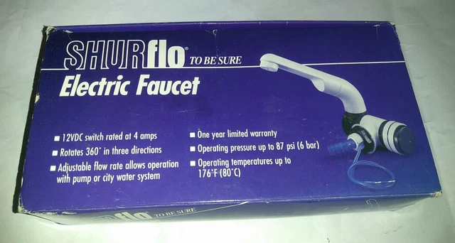 SHURflo 94-009-10 Plastic White Electric Kitchen RV Faucet