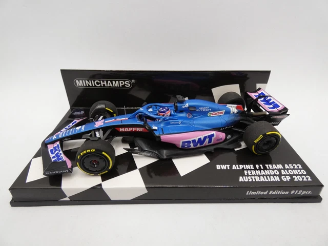 Minichamps Fernando Alonso BWT Alpine F1 A522 Australie GP 2022 Édition Limitée 1:43