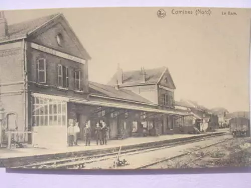 8047 CPA Comines North La Gare PC Ak Railway Station 1915 WWI