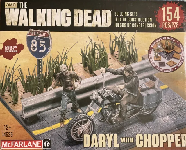 The Walking Dead ~ Daryl Dixon ~ with Chopper (Miniatures) McFarlane Set~ New!