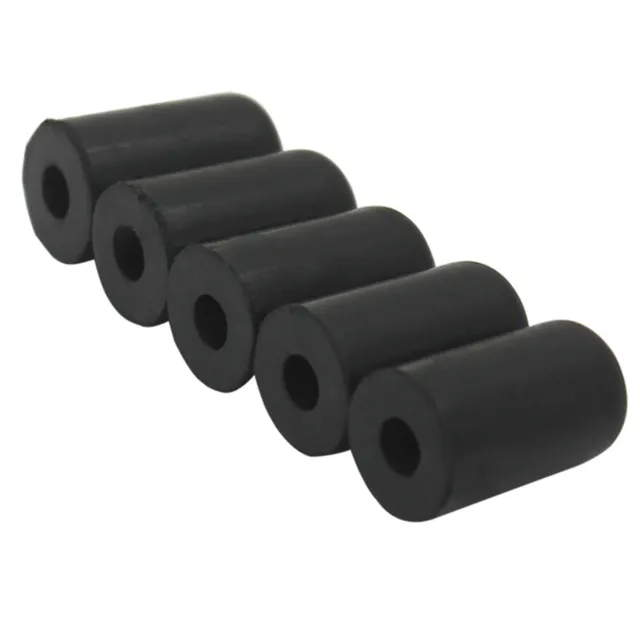 5Pcs Portable Black Cello Rubber Endpin Tip Protector Musical Instruments Ac GS0