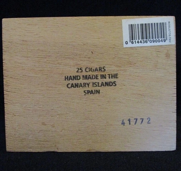 Robustos La Favorita - Wooden Cigar Box ONLY - From Canary Islands (Spain) 4