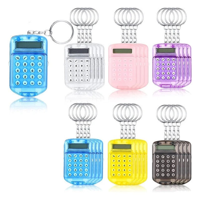 24 Pcs Calculator Key Clear Flip Portable Calculator 8 Digit EleR5Y6