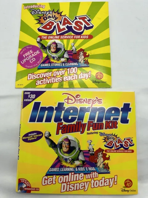 Vintage Disney’s Internet Family Fun Kit & Daily Blast 2 CD-ROM  Unopened