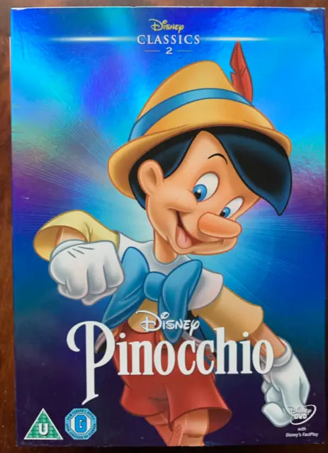 Pinocchio DVD 1940 Walt Disney 2nd Animated Movie w/ Slipcover BNIB