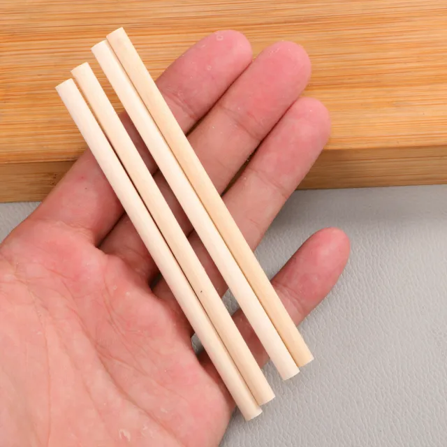 100 Pcs Bamboo Child 6 Inch Dowel Rods Wooden Sticks Rhythm