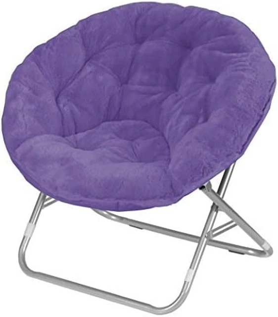 Faux Fur Saucer Chair, Purple