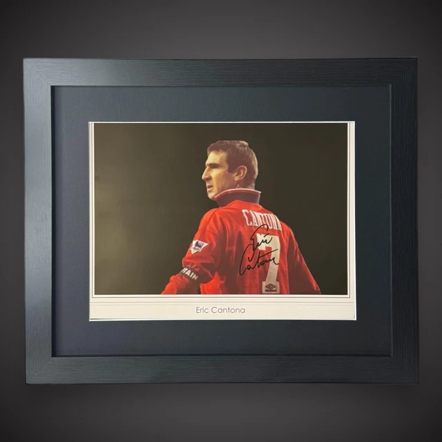 Manchester United - Eric Cantona 'The King' Signed Framed Photo £225