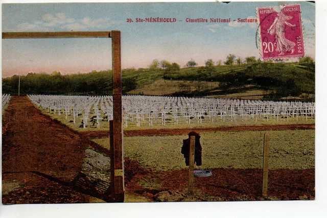 SAINTE MENEHOULD - Marne - CPA 51 - Argonne - une partie du Cimetiere Militaire