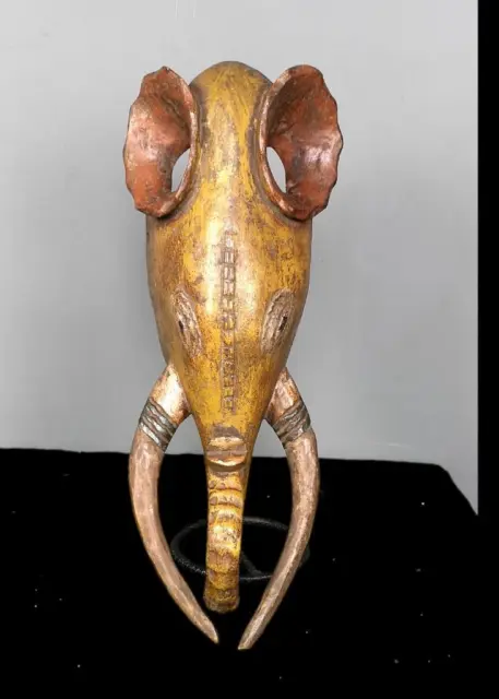 Old Tribal Rare Baule Elephant  Mask    ---  Coted'Ivoire  BN 53